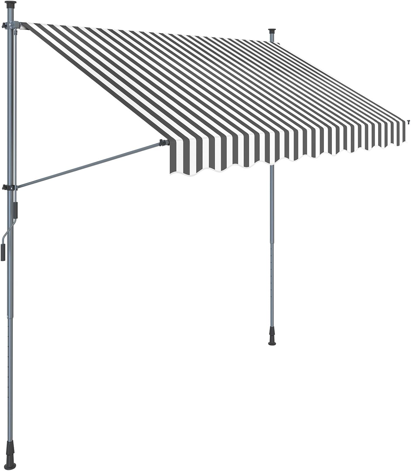 SONGMICS Clamp Awning, 250cm, greywhite Amazon.de Garden