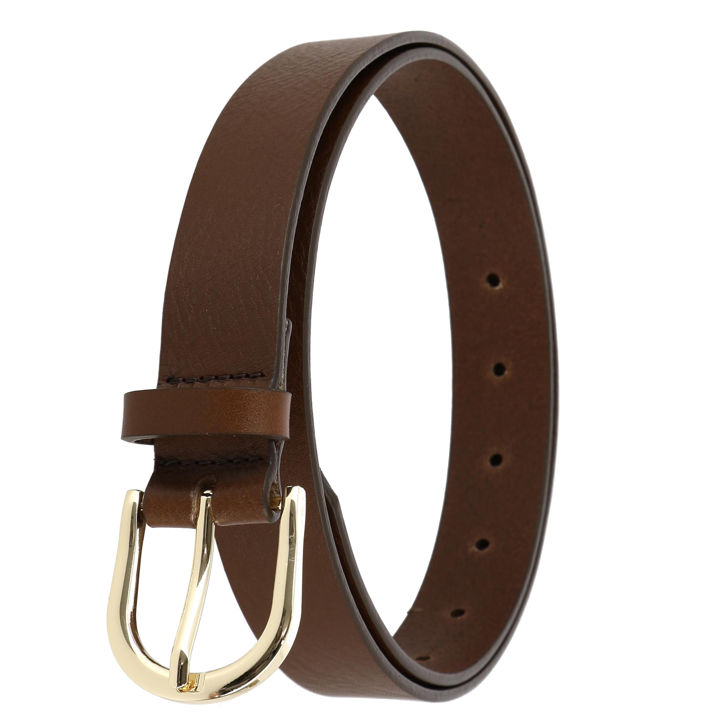 FASHIONGEN - Ceinture femme en Cuir de Taureau végétale, 3 cm de largeur, pour jeans, pantalons, RIVOLI