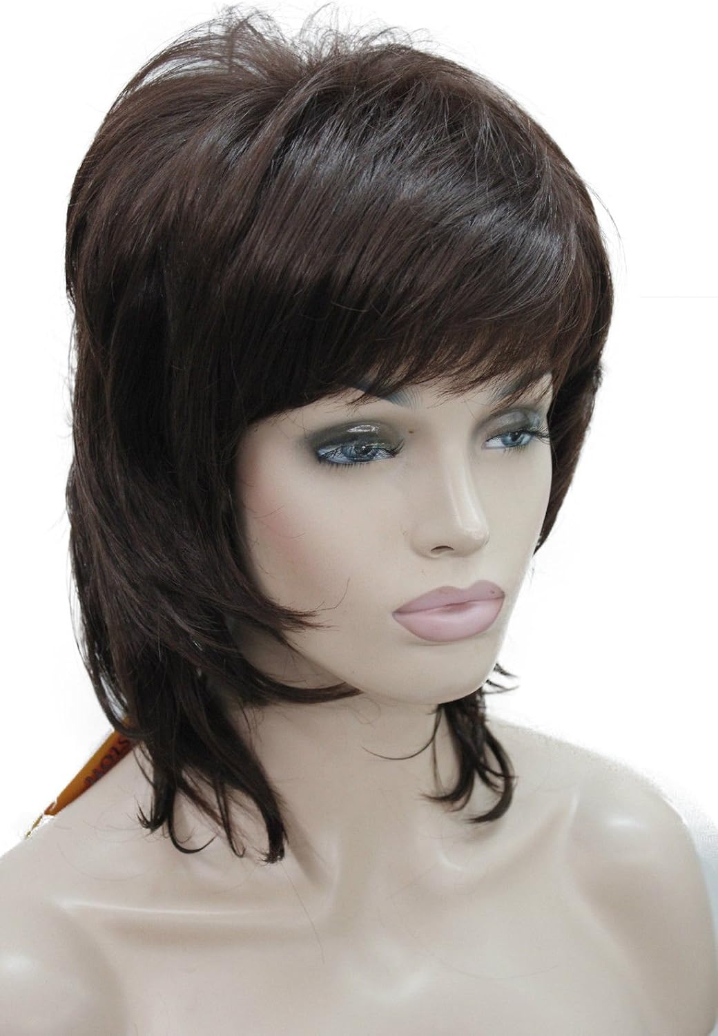 Lydell Short Shaggy Layered Classic Cap Full Synthetic Women's Wigs (33 Dark Auburn), #33 - Image 3