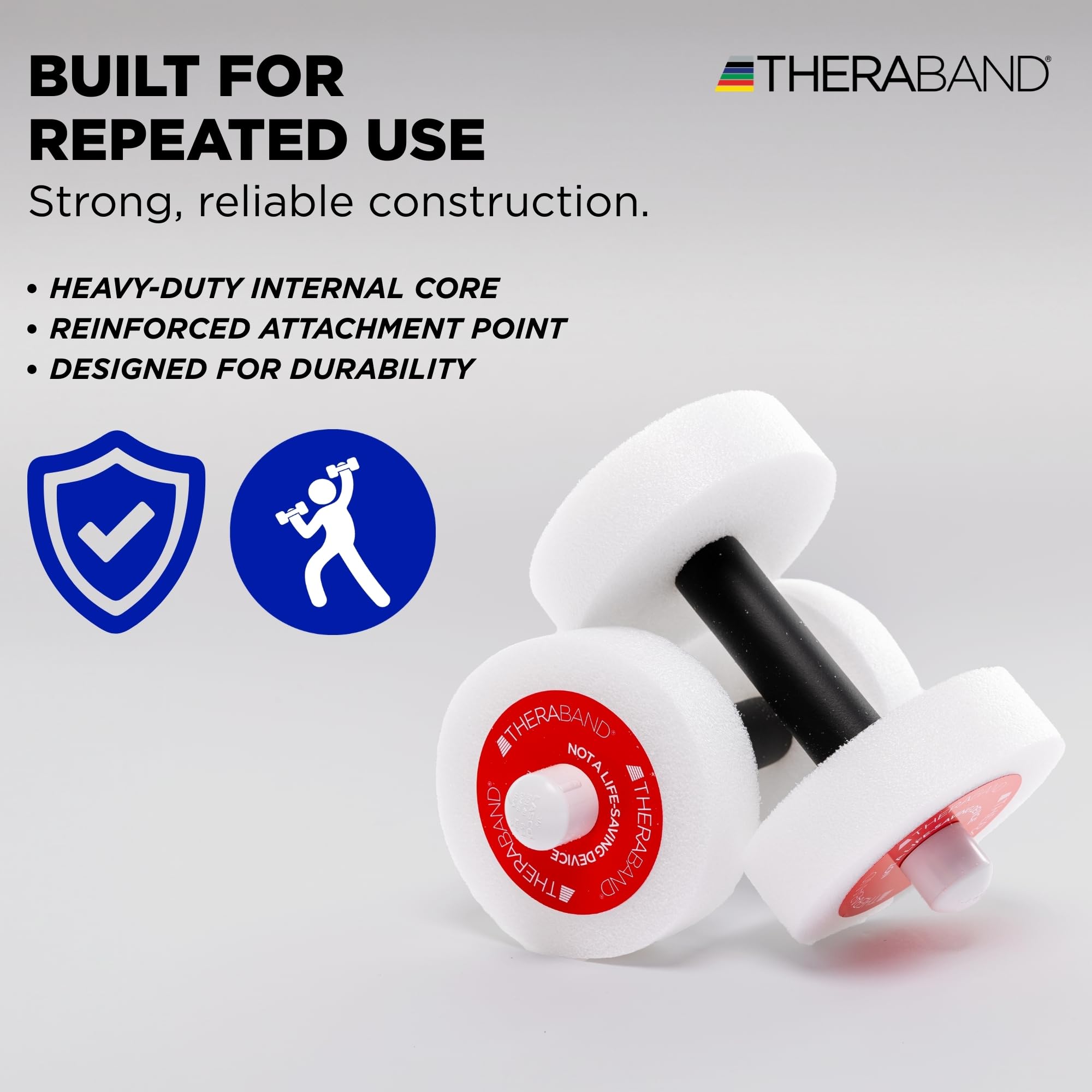 THERABAND Haltère aquatique avec poignée rembourrée pour piscine aérobic, thérapie, fitness, entraînement