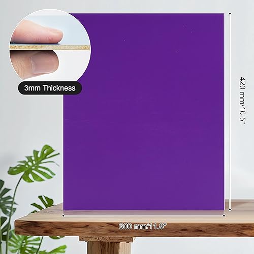 Miniatura 2 de ROBOTIME Paquete de 7 hojas de madera contrachapada de doble cara de 18 pulgadas, 12 x 16 x 18 pulgadas, hojas de madera de color sólido con