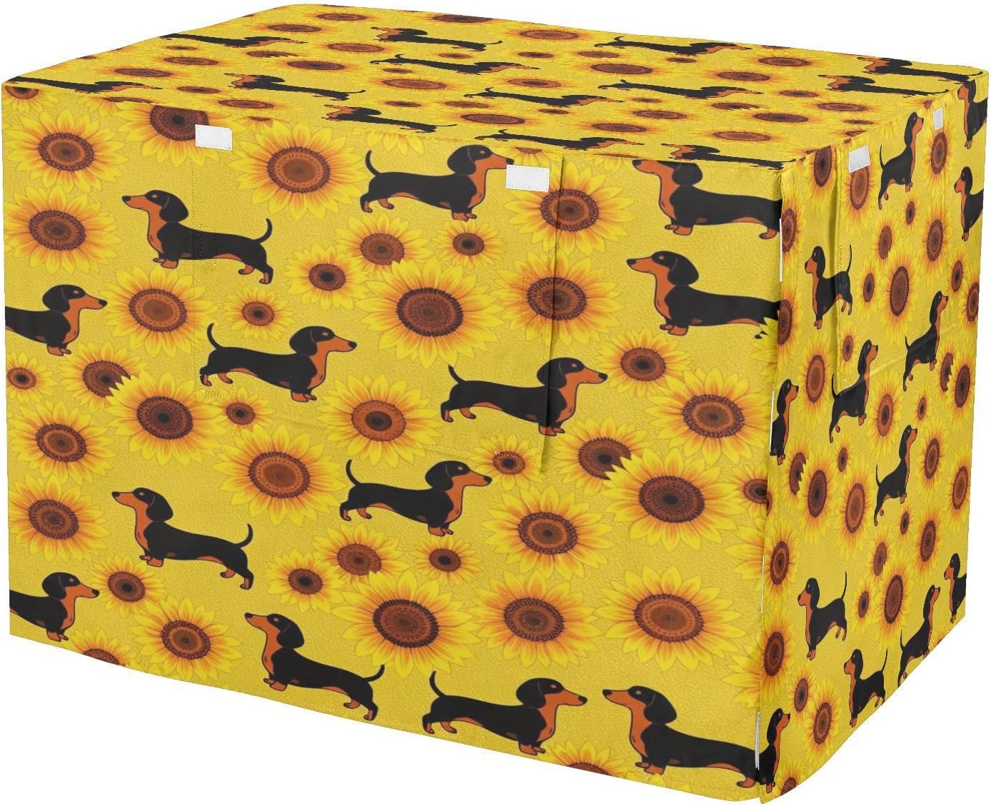 Sunflower Dachshund Dog Crate Cover Privacy Wire Cage Cover Roller Shades 42 Inch