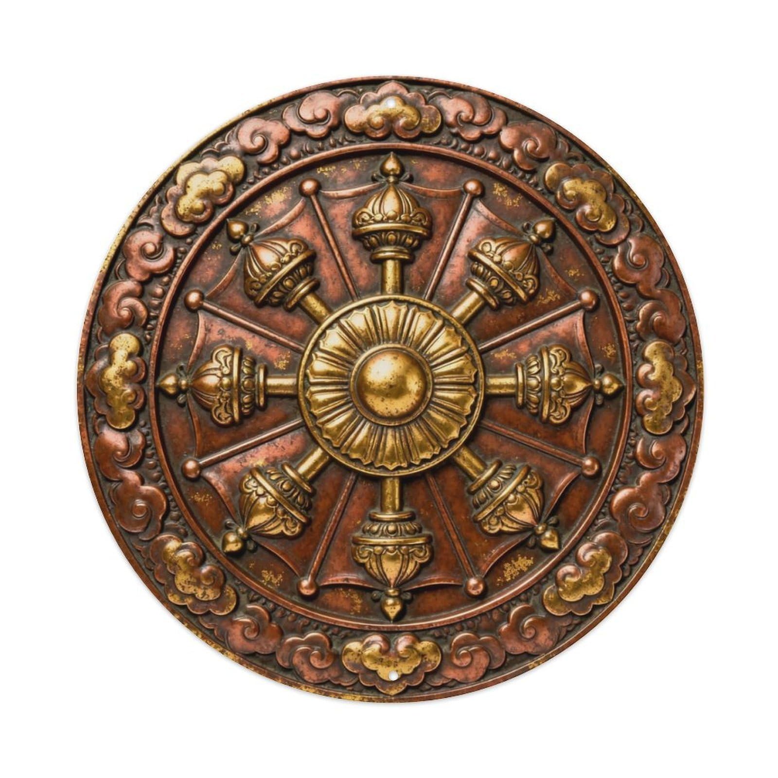 Tibet Dharma Umbrella Bless Metal Tin Sign Plaque