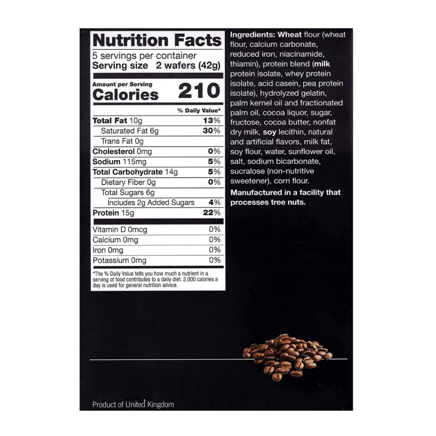 PROTIFIT - High Protein Mocha Wafer Bar 2 Pack, 15g Protein, Low Calorie, Low Carb, Low Fat, Trans Fat Free, Cholesterol Free, Ideal Protein Compatible, 5 Servings Per Box, (2 Pack)