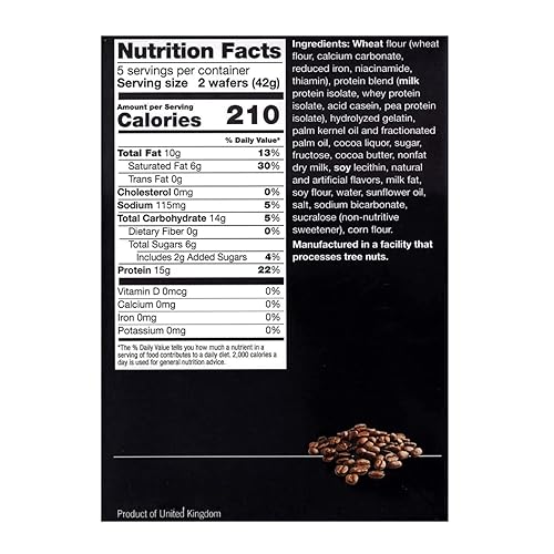 Miniatura 2 de PROTIFIT - Barra de obleas con alto contenido de proteínas, 0.53oz de proteína, baja en calorías, baja en carbohidratos, baja en grasa, sin grasas