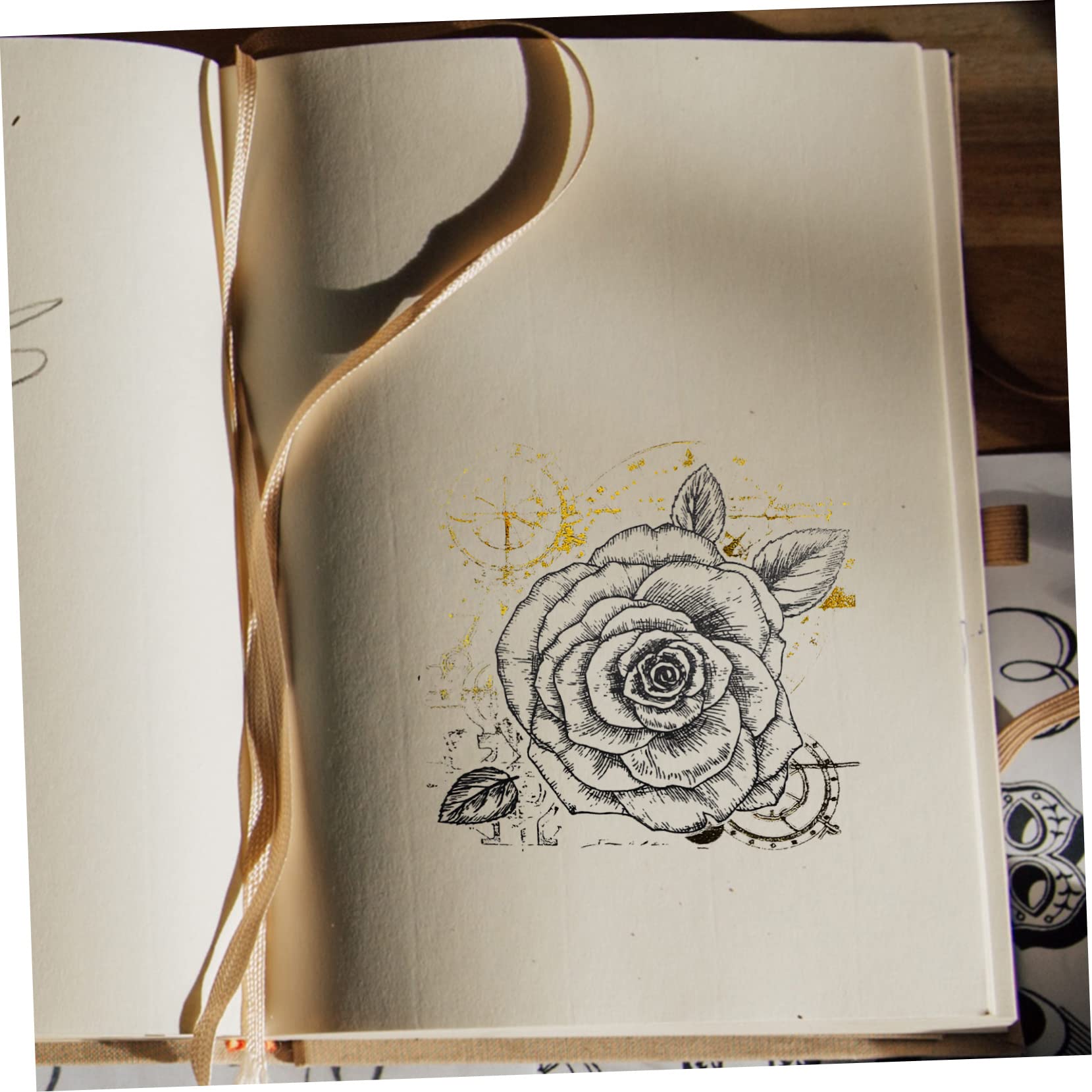 OSALADI 5 Stück 2 Retro Blumenaufkleber Scrapbooking Planer Junk -Journale UV Sammelalbum Tagebuchaufkleber Washi-Aufkleberpapier Briefpapier Aufkleber Lackmuspapier