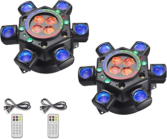 Moving Head Dj Lights for Parties, 180W LED RGBW 6 Arms with Mixed Lighting Effects,DJ Stage Lighting for Party Disco Club Wedding Bar 2