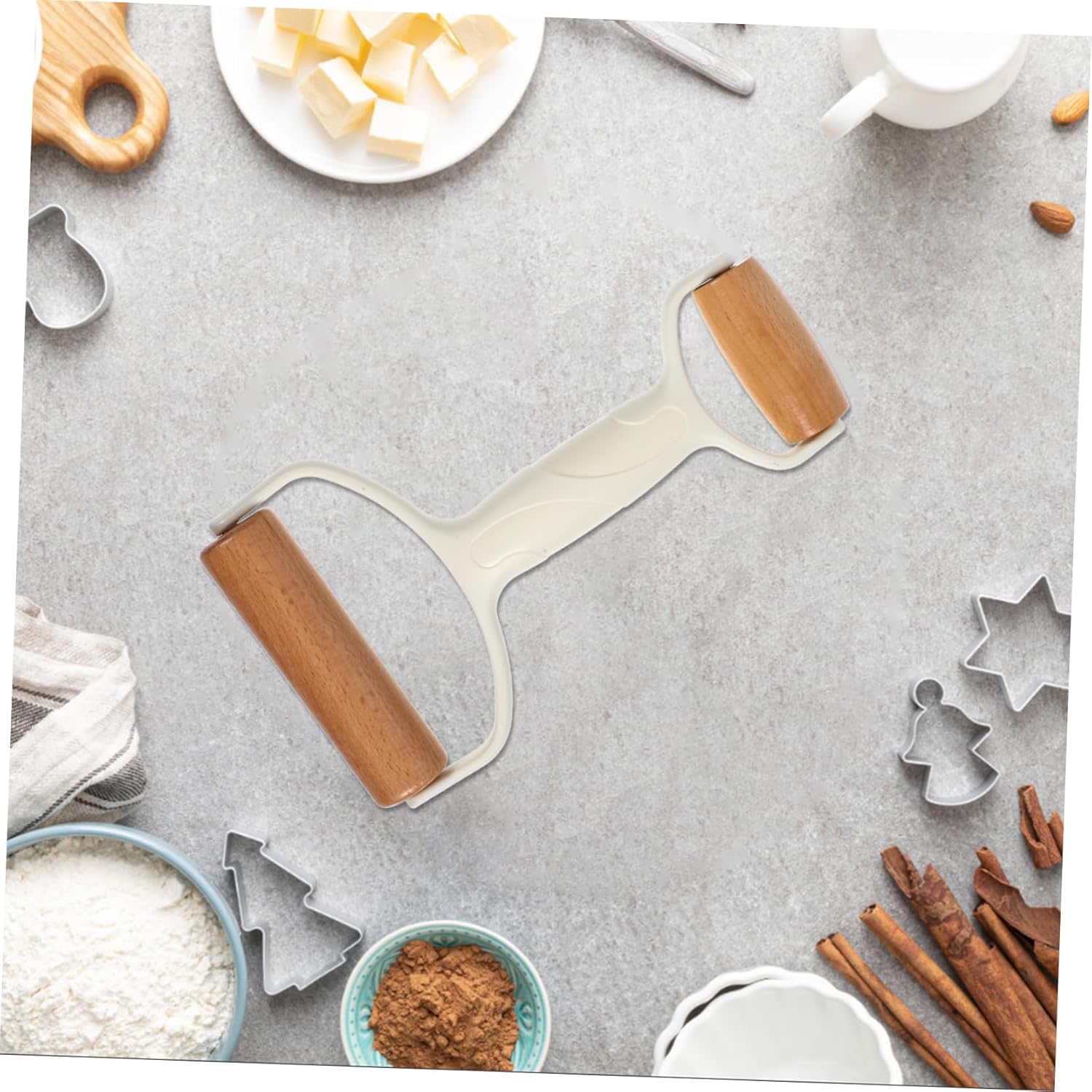 Garneck 4pcs Dual-ended Rolling Pin for Baking Convenient Pizza Roller Smooth Finish for Cookies and Pastries Easy to Clean Kitchen Tool