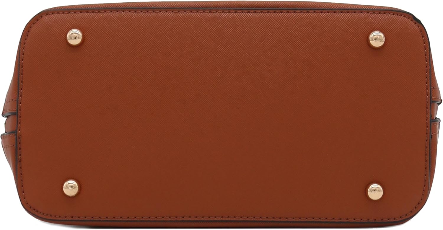 Zip-Around Saffiano Classic Dome Satchel - Image 5