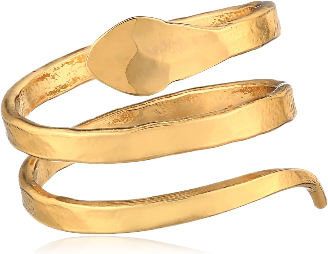 Mercedes Salazar Gold Hammered Snake Coil Stackable Ring