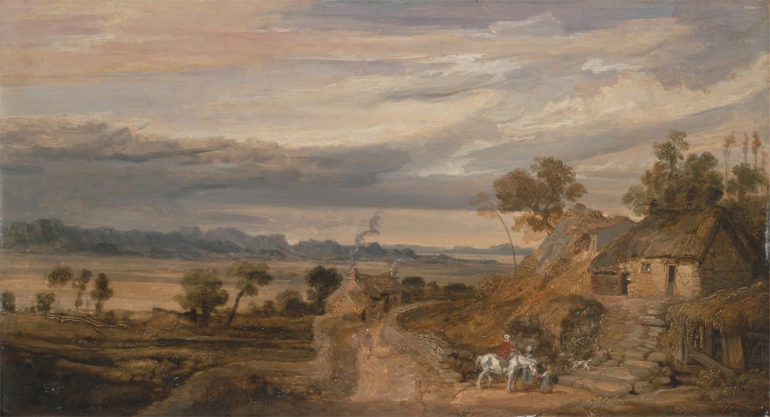 ARTXLXXBN Famous Prints Artwork Pictures Poster Painting Art Landscape with Cottages by Famous Artist Artwork Landscape Pictures for Home Decor 60x90cm