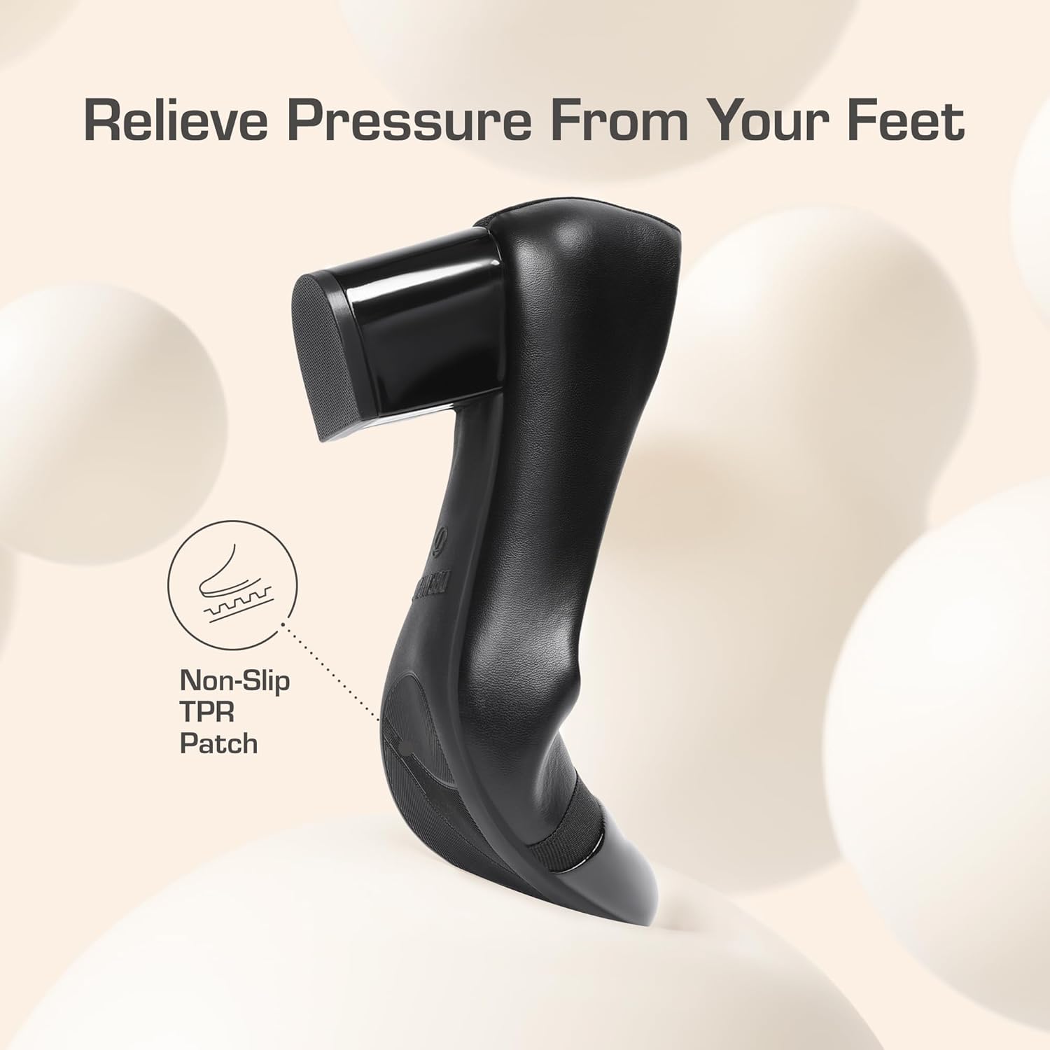 DREAM PAIRS Women's Pumps Low Chunky Block Heel Dress Shoes Closed Round Toe Comfortable Heels - Image 7