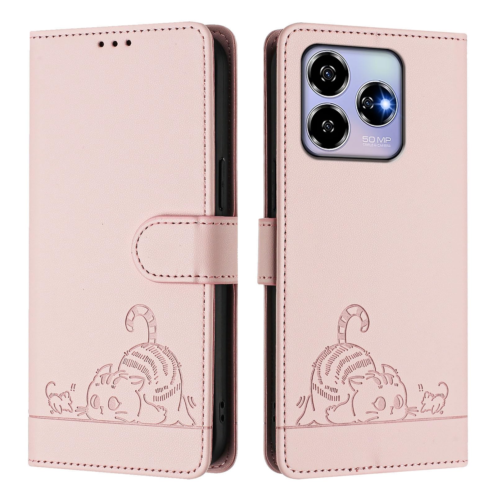 Cover Portafoglio In Pelle Per Blackview A85 - Custodia A Libro Con Slot E Chiusura Magnetica, Marrone