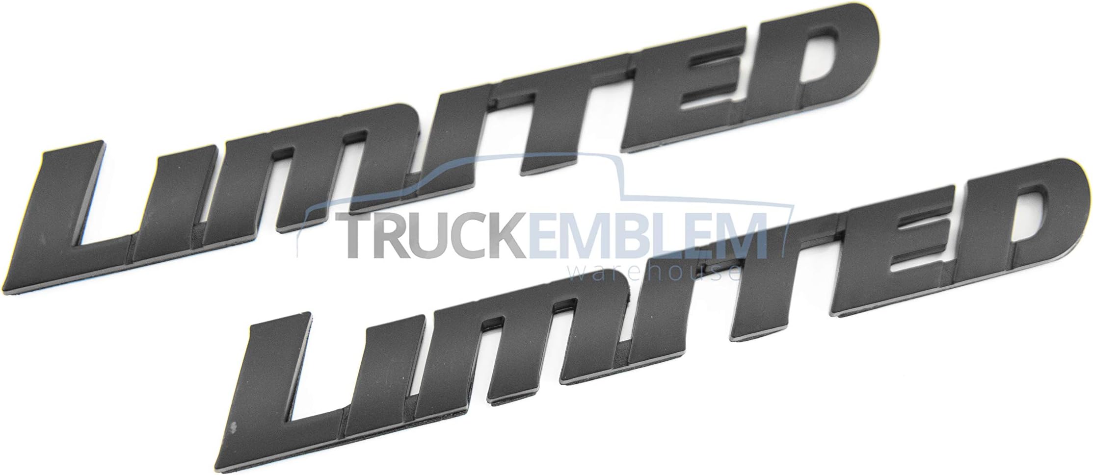 2 NEW (PAIR) MATTE BLACK 2007-2013 LIMITED PILLAR ROOF SIDE EMBLEMS COMPATIBLE WITH TOYOTA TUNDRA 75458-0C020