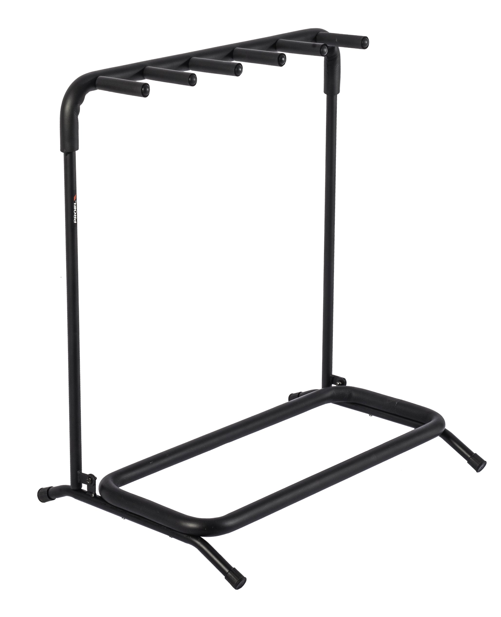 Proel FC850N - Supporto pieghevole x5 chitarre classic acustiche elettriche basso, Nero Opaco