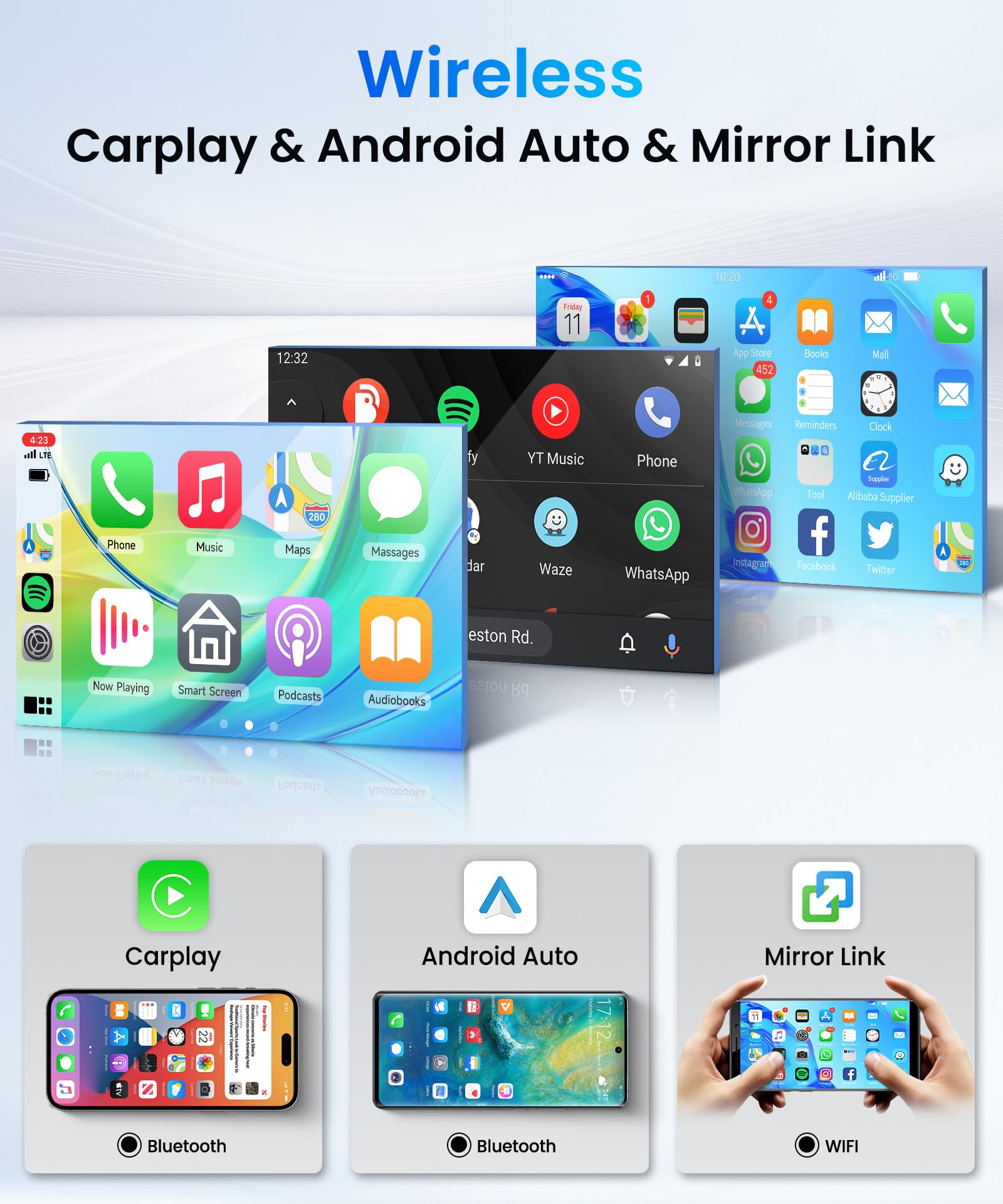 2G+64G Autoradio Android per FIAT Punto 2010-2016, 6.2 Pollici Schermo Tactile Stereo FIAT Punto Evo con Carplay Senza Fili Android Auto Navi GPS WiFi Mirror Link Bluetooth FM/RDS/EQ SWC Retrocamera