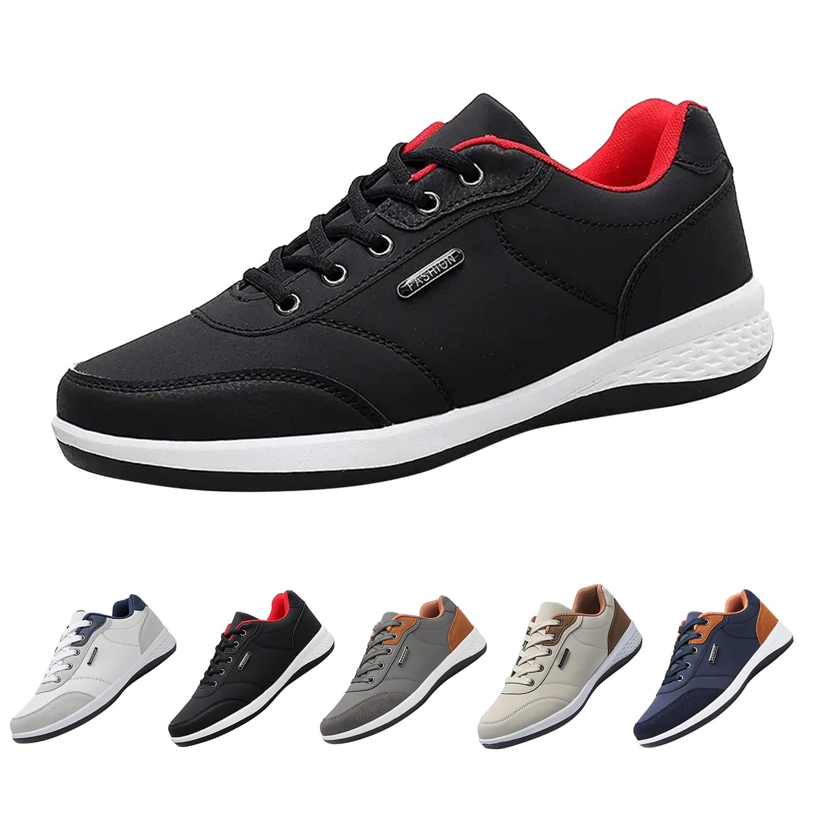 Zapatillas de correr ligeras para hombre, con amortiguación, resistentes al agua, zapatillas deportivas para hombre, gimnasio, exterior, con cordones, antideslizantes, para trekking, para correr