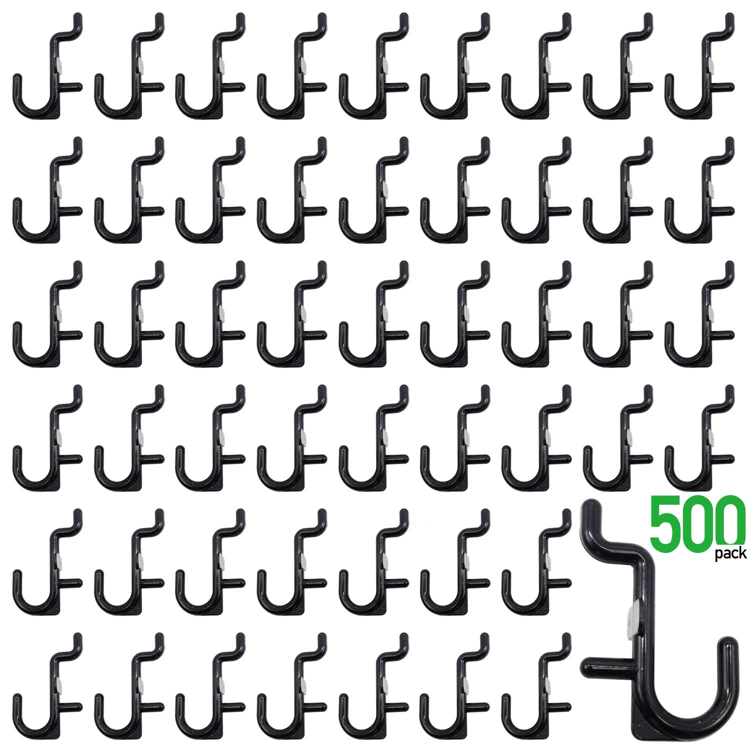 Colorstorm Pegboard Hooks Kit Pegboard J Hook Assortment 100PK Black Peg Hooks — Amazon image 9