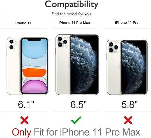 Miniatura 6 de Funda compatible con iPhone 11 Pro Max, diseño de dibujos animados 3D, diseño de TPU e IMD para iPhone 11 Pro Max, color negro