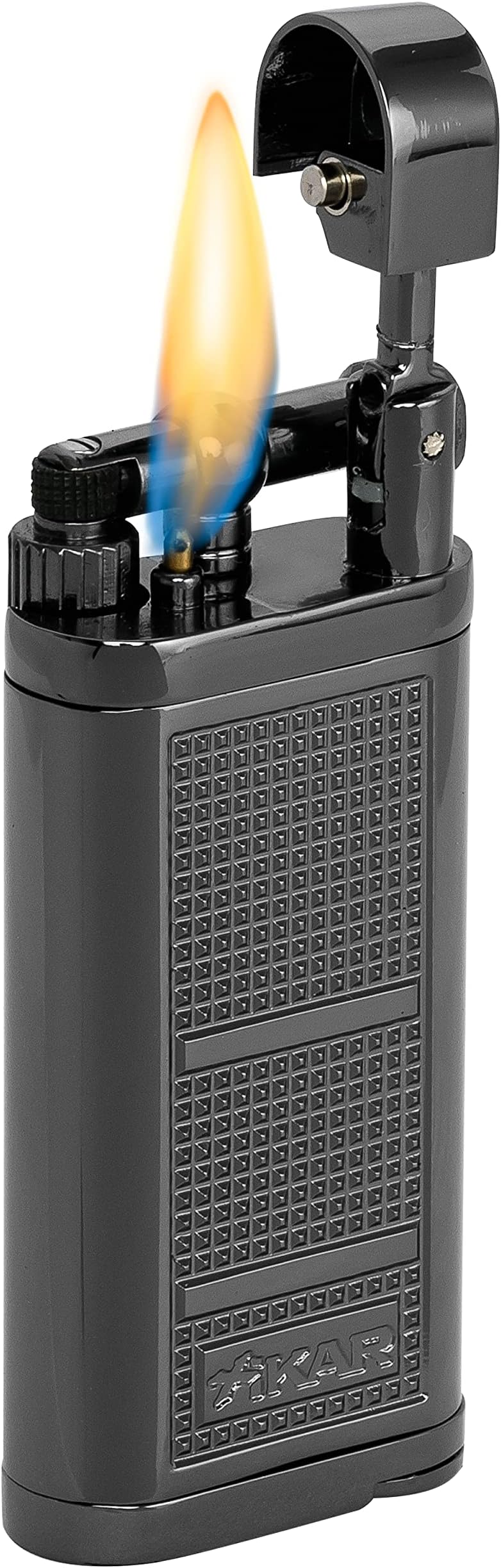 XIKAR® Pipeline Soft Flame Lighter Black includes Pipe Tamper and Scraper Replacement Flint Ignition System