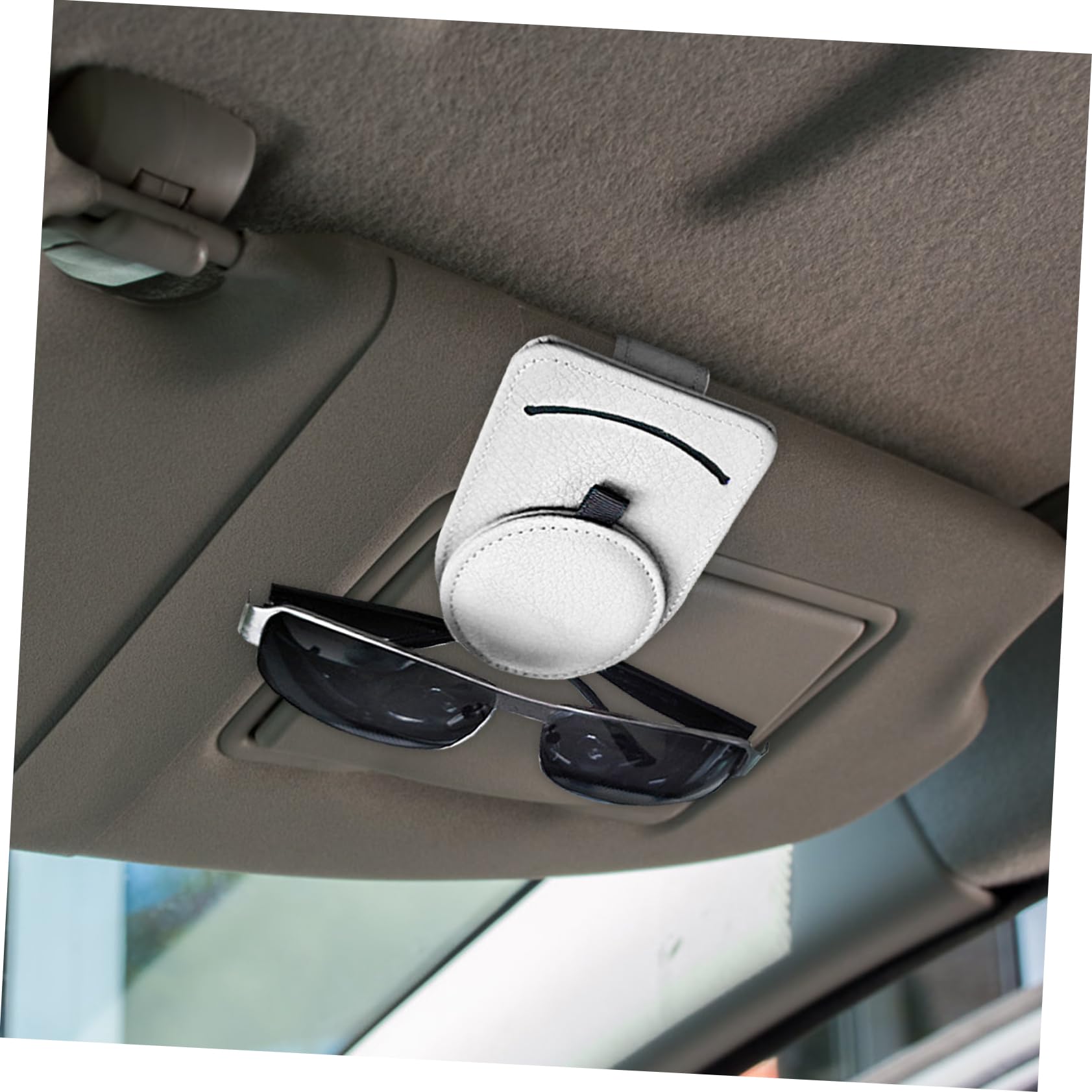 iplusmile 2pezzi Porta Occhiali Da Sole Per Auto Supporto Per Visiera Clip Per Occhiali e Carte Organizzatore Pratico e Multifunzionale Facile Da Installare