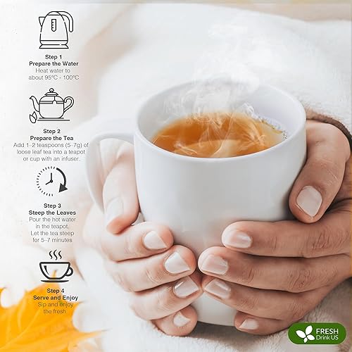 Miniatura 5 de FreshDrinkUS, 30 bolsitas de té de alta calidad con glucosa - Mezcla de hierbas con gimnasia, canela, melón amargo, tulsi y más - Sin cafeína. Sin