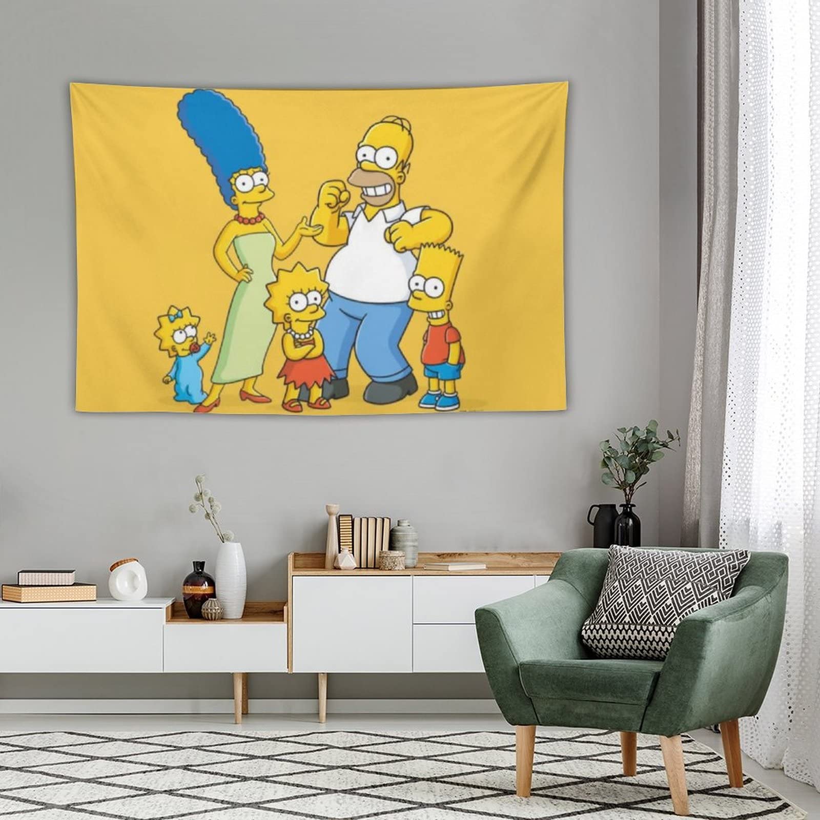 Poster Toile The Simpsons Crossing The Road - Impression Moderne 40 X 60 Cm - Décoration Murale Salon, Chambre, Bureau