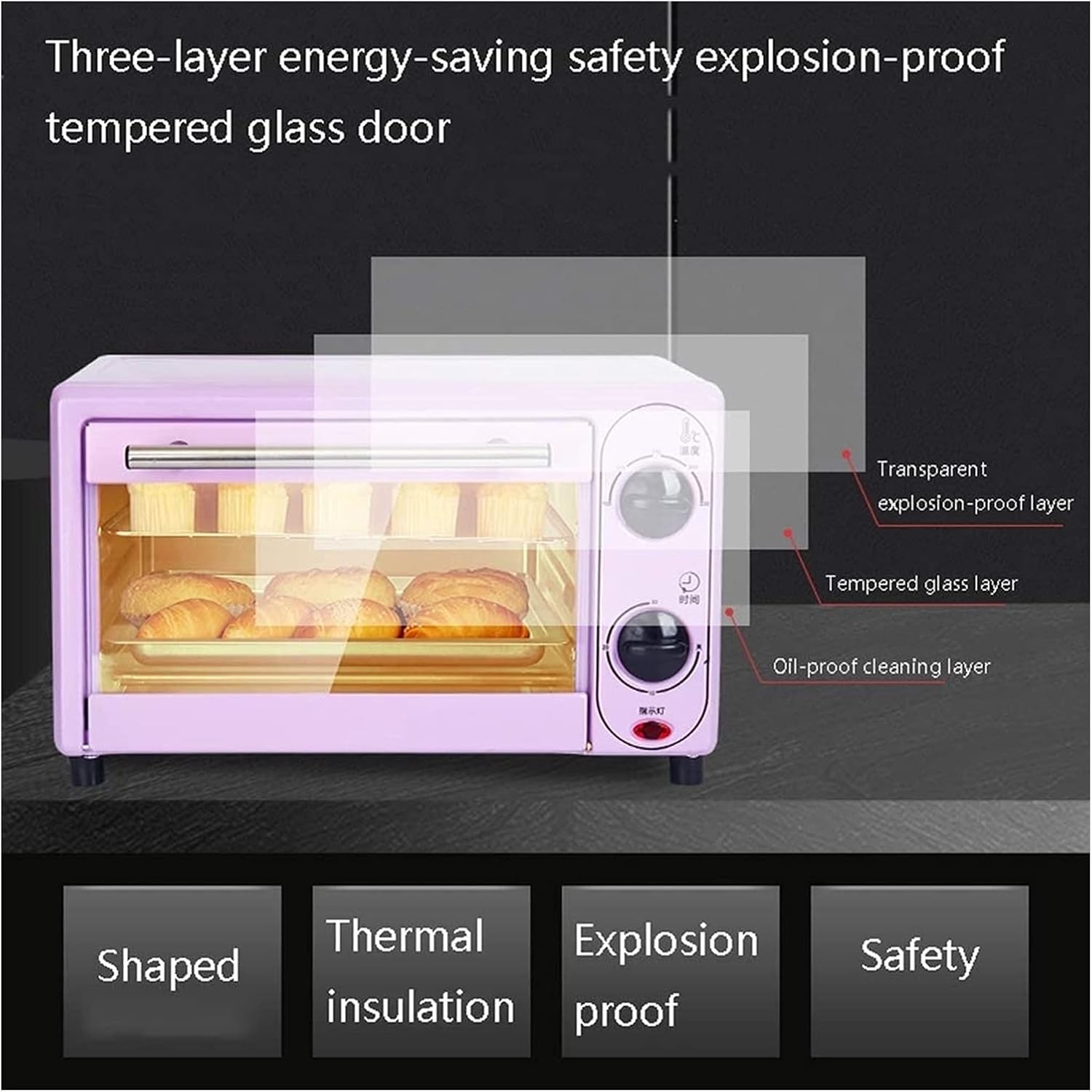 Countertop Rotisserie Convection Toaster Oven Extra-Large Stainless Steel