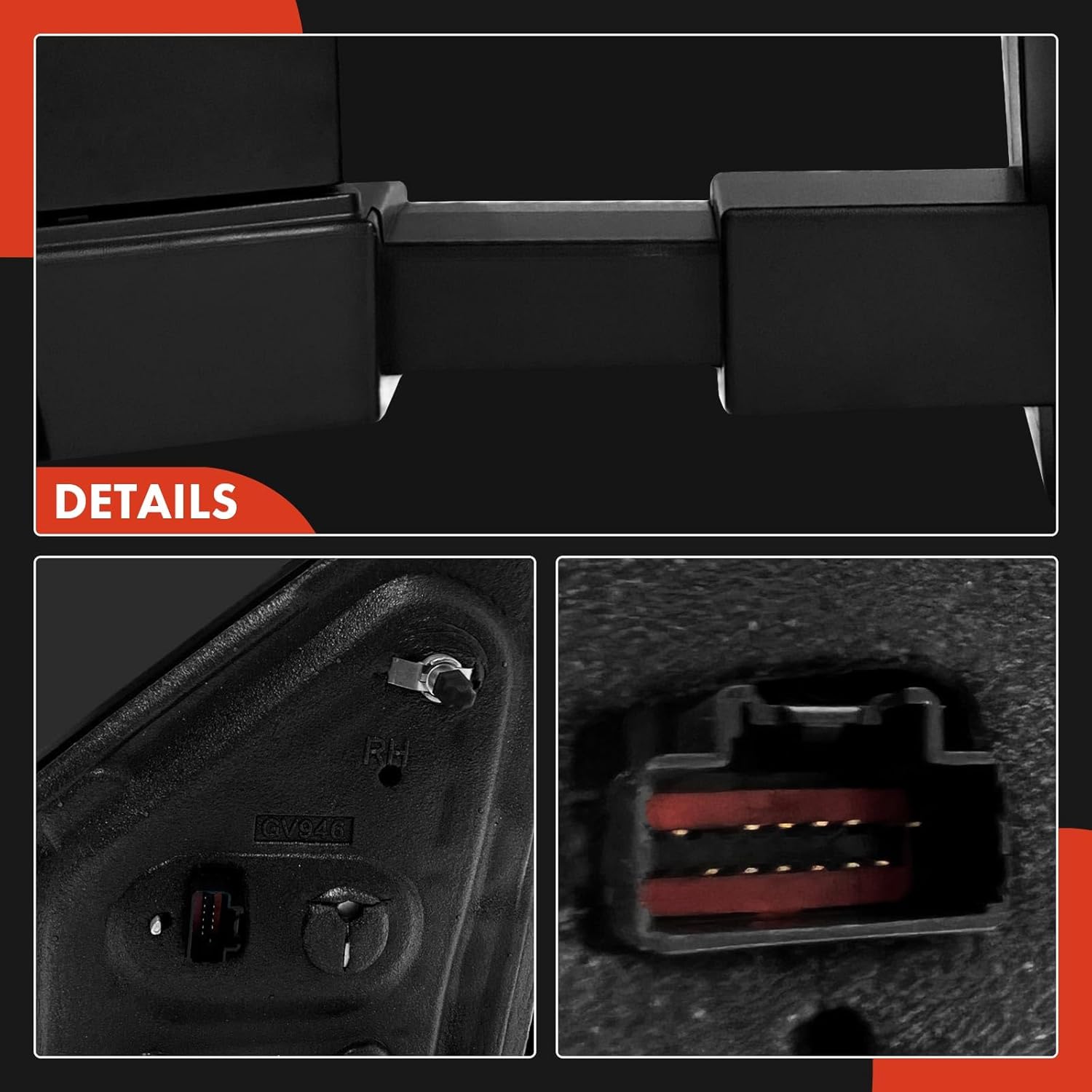 A-Premium Passenger Side Power Door Mirror - Compatible with Ford F-150 F150 2009-2014 - Heated Manual Folding Black Outside Rear View Mirror w/Puddle Light - Replace# 9L3Z17682CAPTM