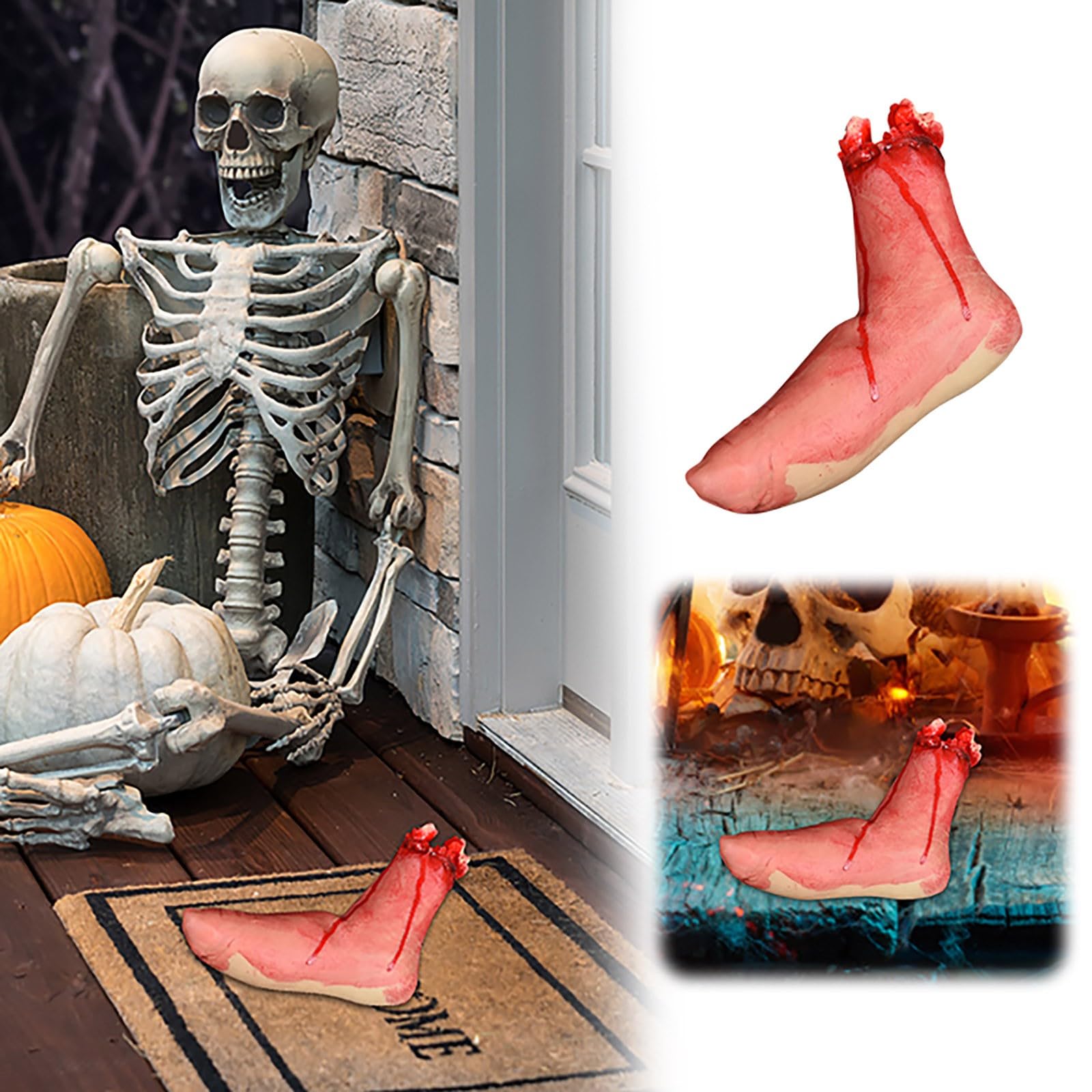 WINOMO 2 Boxes Halloween Fake Bloody Body Parts Props - Scary Latex Organs For Haunted House Decor