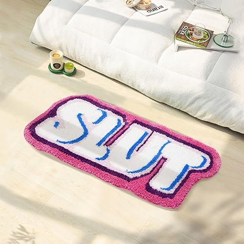 Miniatura 7 de COMBLUE Funky Rugs - Alfombra de felpa suave y absorbente de 36 x 36 pulgadas, alfombra decorativa de felpa fresca para baño, alfombra de baño suave