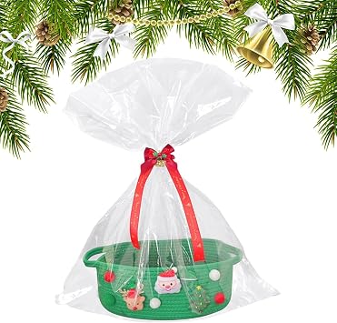 Present Basket Christmas,Holiday Present Basket | Holiday Storage Decoration Treats Hamper for Men Gathering Party Housewarming Birthday Celebration