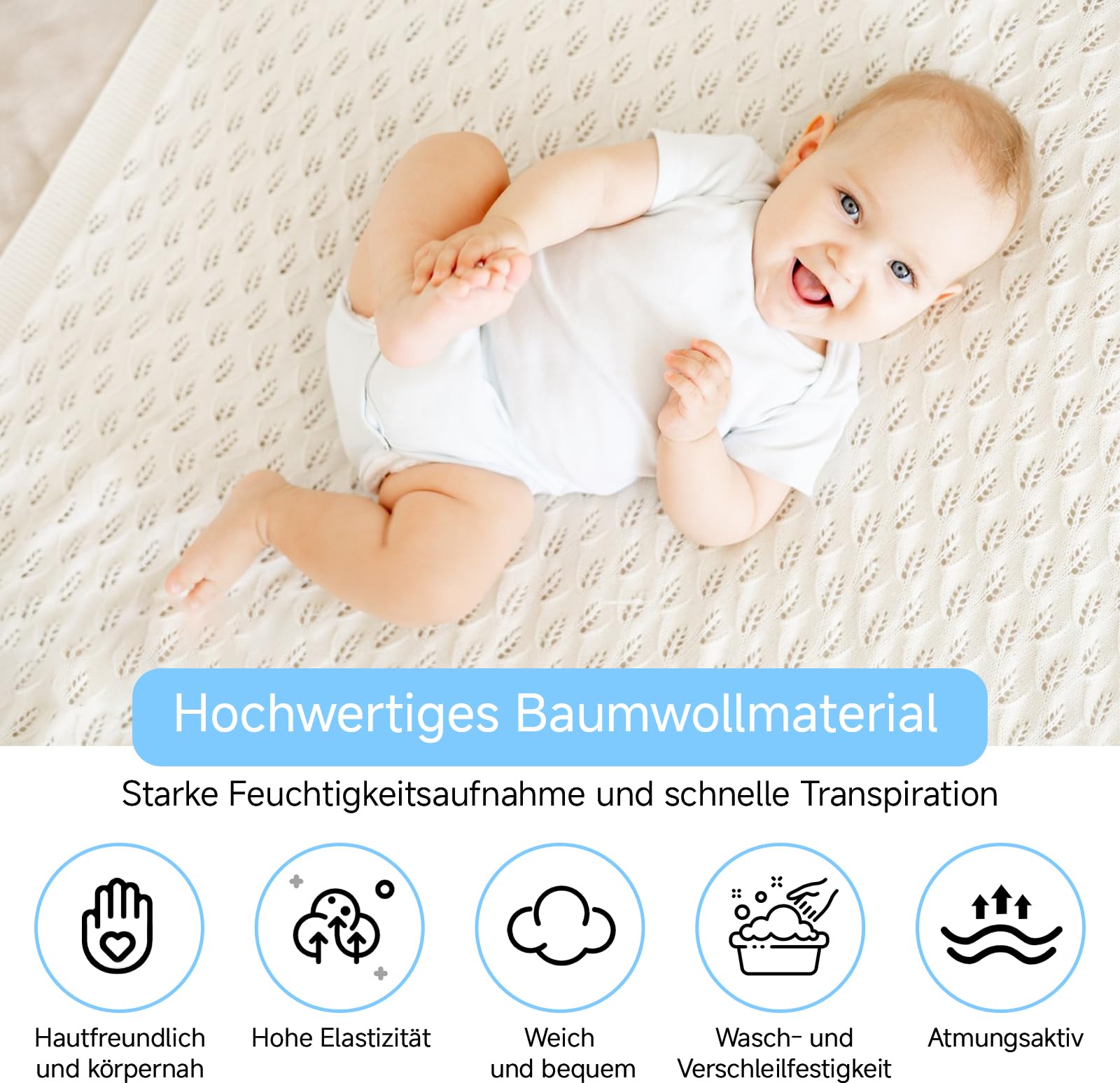 Baby Lätzchen zum Bemalen Set 12 Stück – 8 Baumwoll Bodys Kurzarm & 4 Doppellagige Lätzchen, 14 Textilstifte & Vorlagen für Babyparty Spiele
