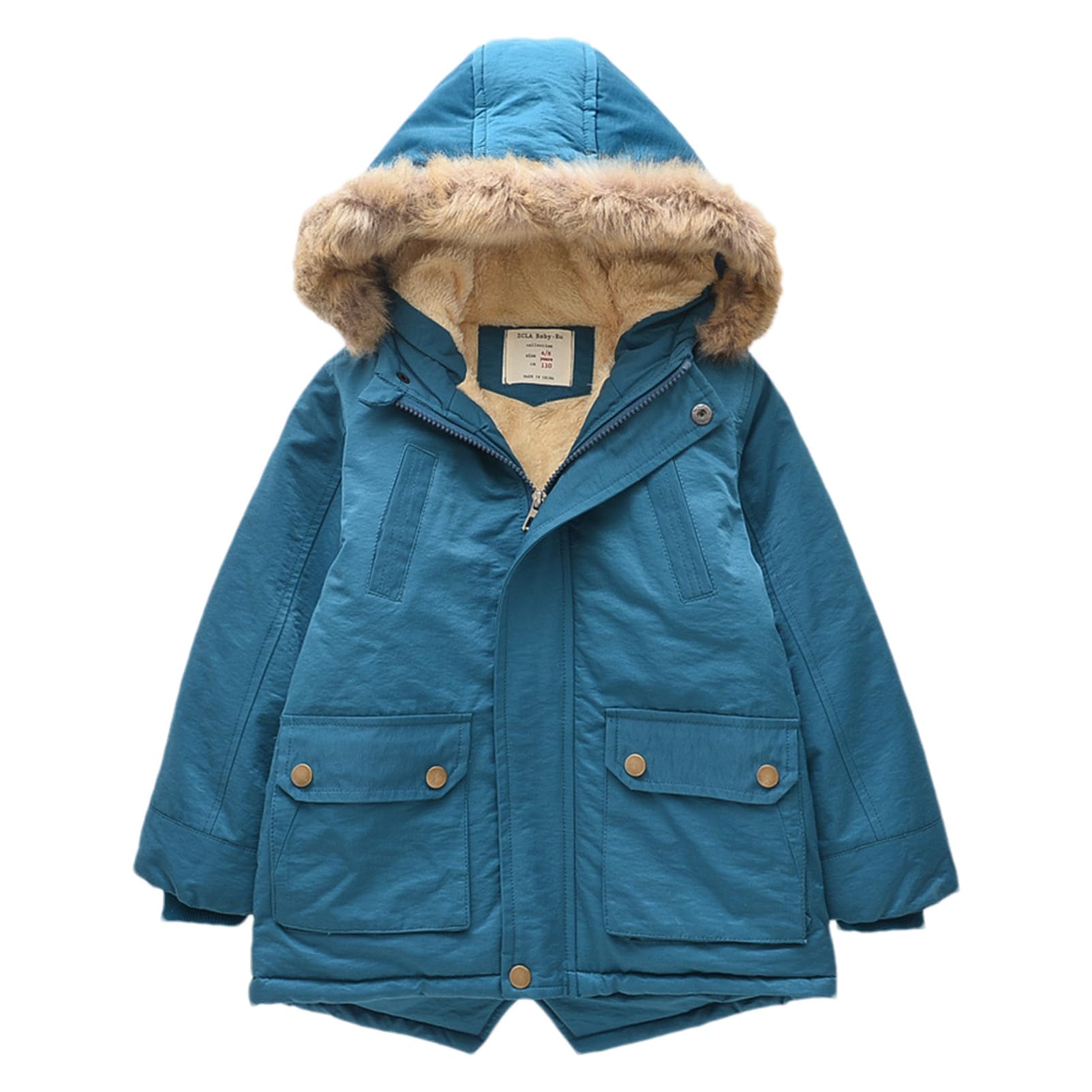 AMROPI Winterjacke Jungen - Daunen Parka Mit Kapuze 5-12 Jahre