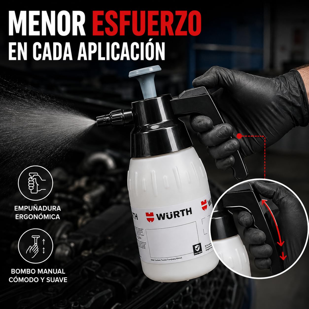 Würth SaBesto - Botella pulverizadora (1 L)