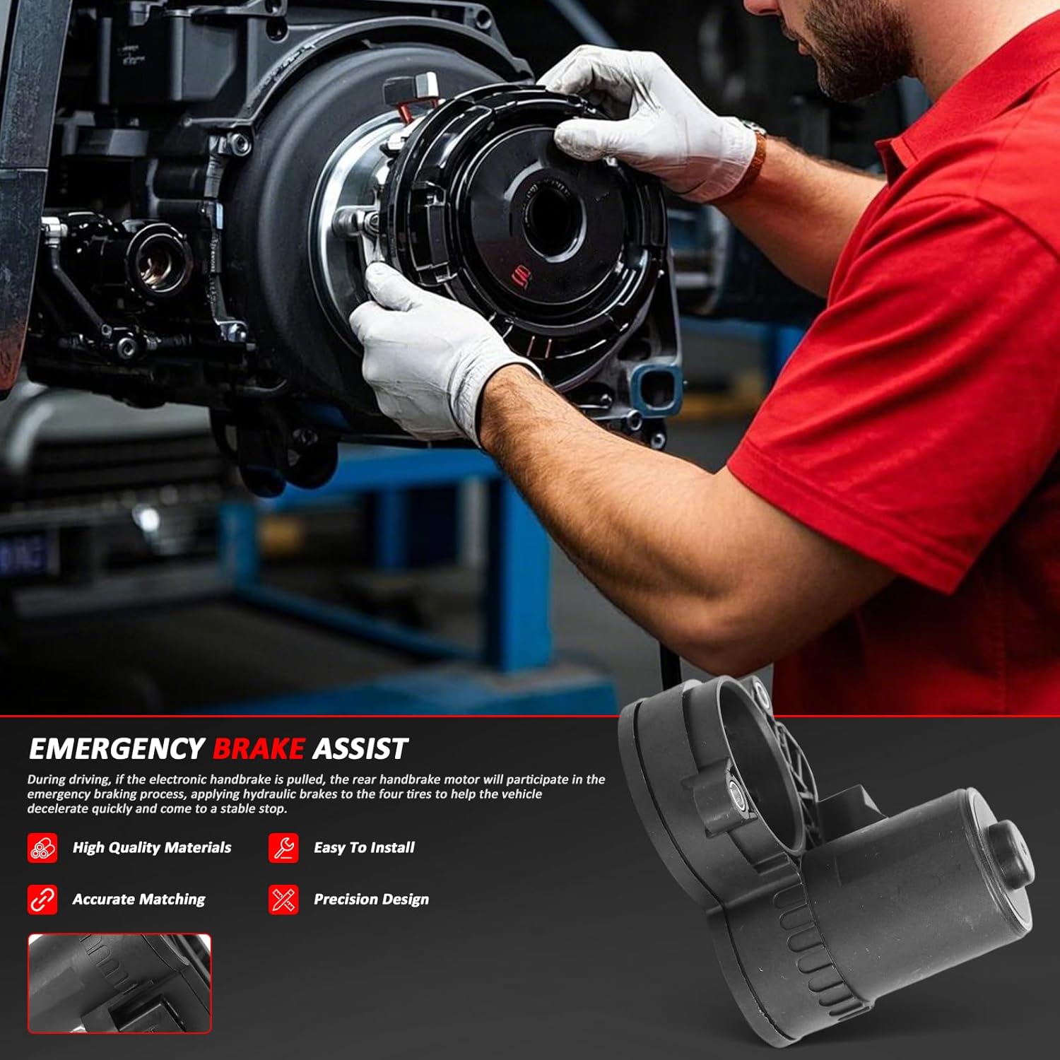 34216860007 Handbrake Wheel Pump Motor for BMW 2, X2 Series F46 F45 F39 218i 220i sDrive20i 25i Replacement # V20770062 87104A2 0899306 85516 194495 24628120072 43686