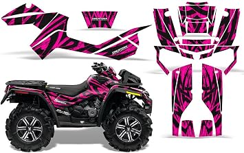 CreatorX Graphics Kit Decals Stickers for Can-Am Outlander 800 Xmr Tribal Madness Pink