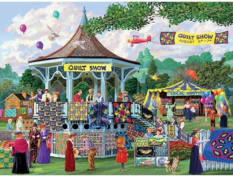 SUNSOUT INC - Summer Quilt Show - 1000 pc Jigsaw Puzzle by Artist Joseph Burgess - Finished Size 20" x 27" - MPN# 38894