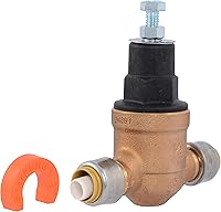 Cash Acme EB45 1/2 Inch Push-to-Connect Pressure Regulating Valve, 60 PSI SharkBite Compatible, Tamper-Resistant PRV for Home Plumbing