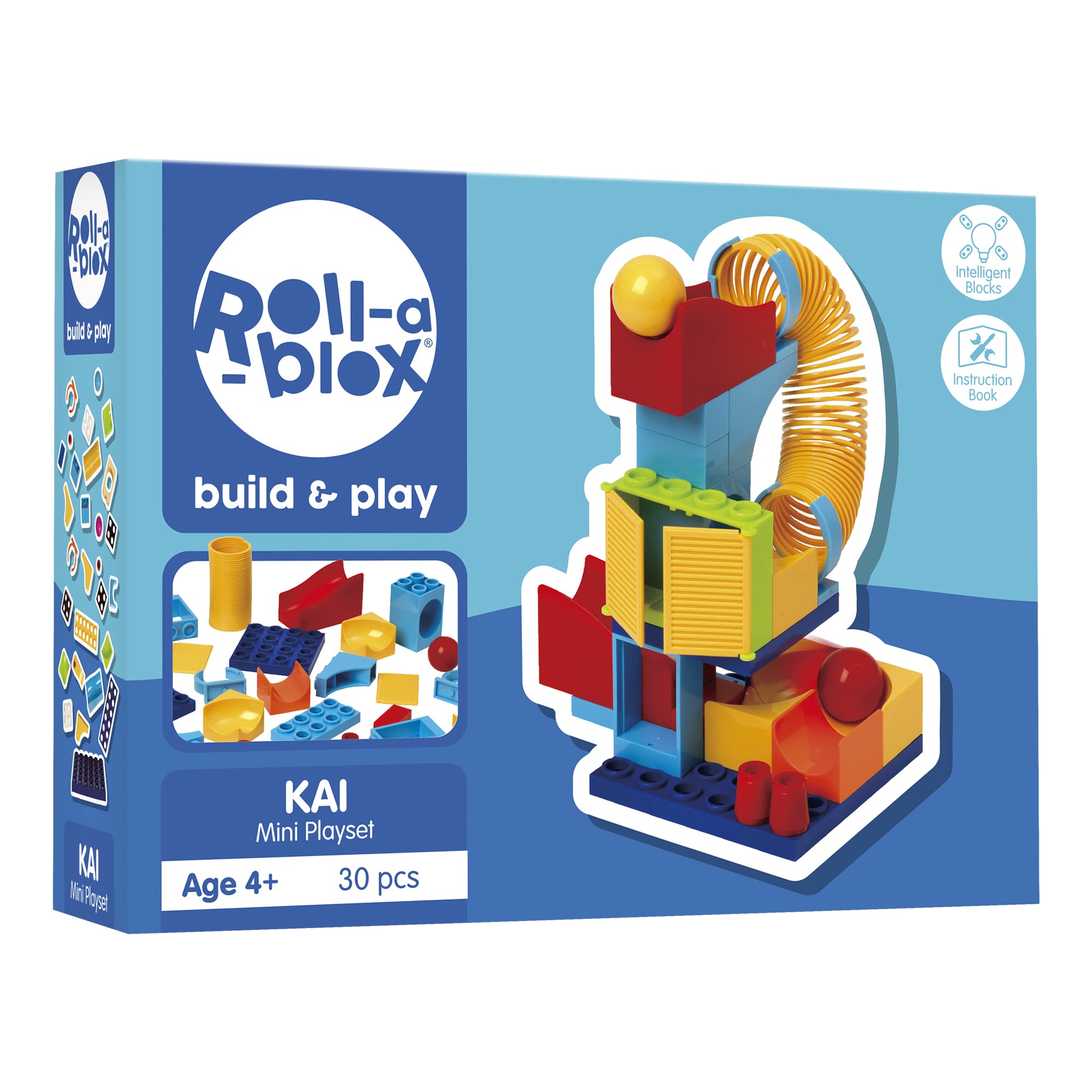 PETERKIN | Roll-a-blox - KAI Mini Playset | Build, Roll and Play! | Construction Toys | Building Blocks | Ages 4+