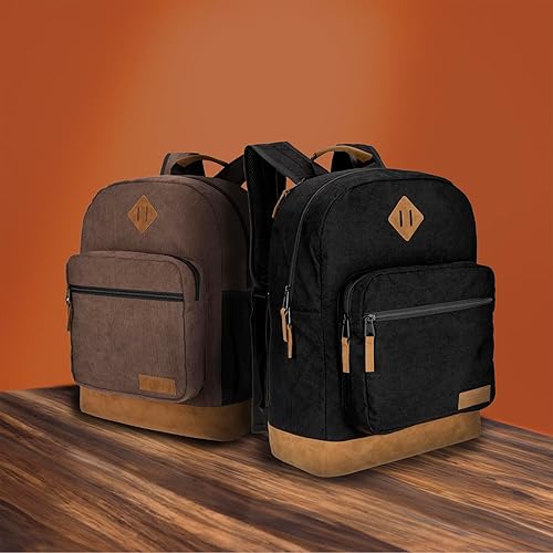 Miniatura 2 de Wrangler Yellowstone Mochila estilo occidental, viajes, uso diario con funda acolchada para laptop de 15.6 pulgadas, negro cuerda, Mochilas Daypack