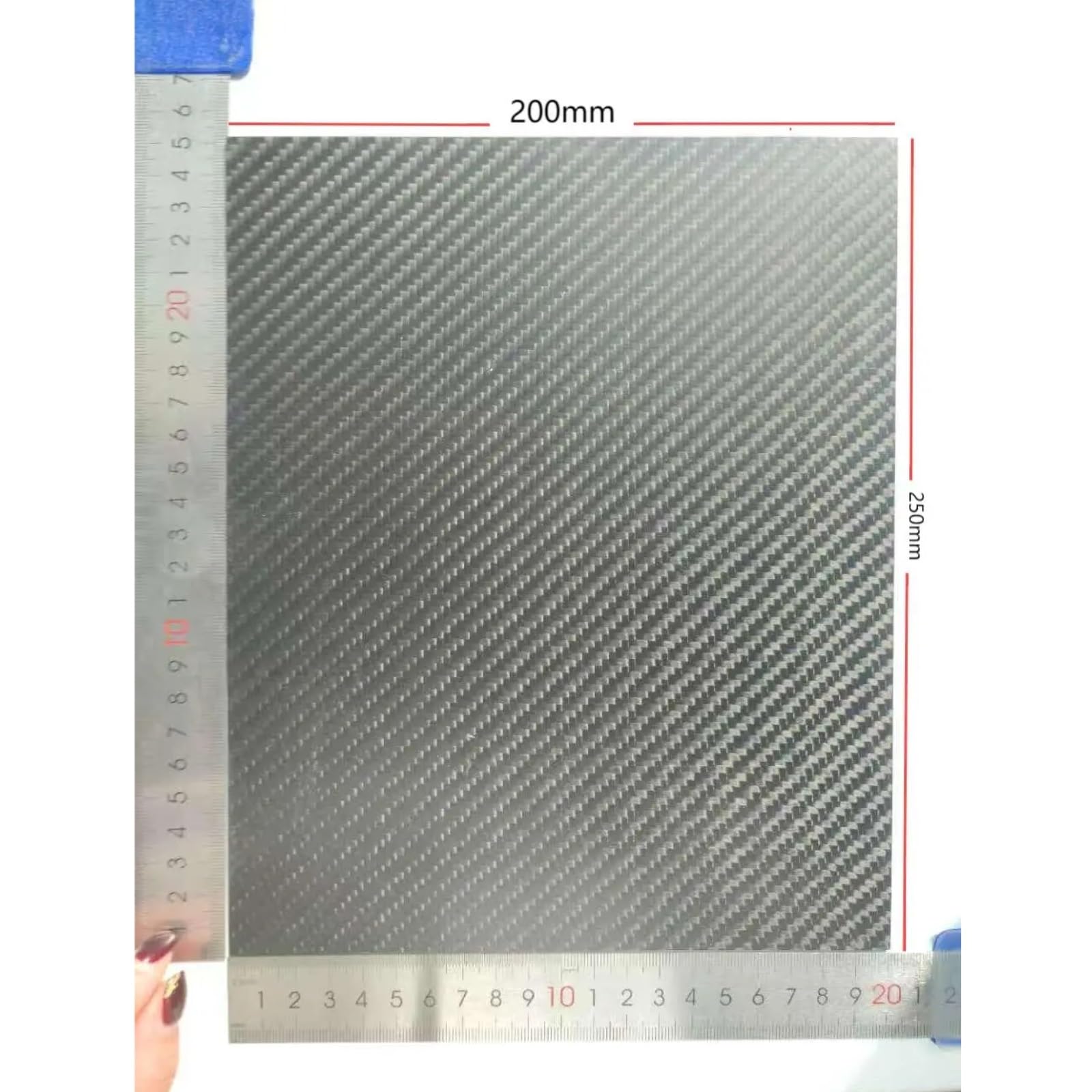 płyty z włókna węglowego, Arkusze z włókna węglowego 200x250mm Grubość 0,5-5mm Materiał modelu 3K Płyta panelowa(3mm Plain Glossy)