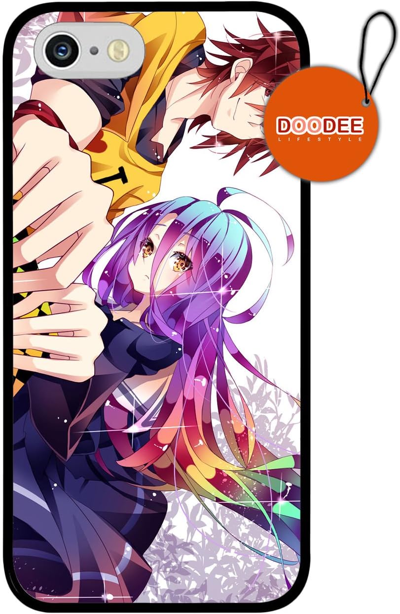 No Game No Life Sora Shiro Jibril Izuna Hatsuse Stephanie Dola Kurami Anime iPhone 5 / 5s Case & Cover Design Fashion Trend Cool Case Back Cover Silicone 3 Electronics
