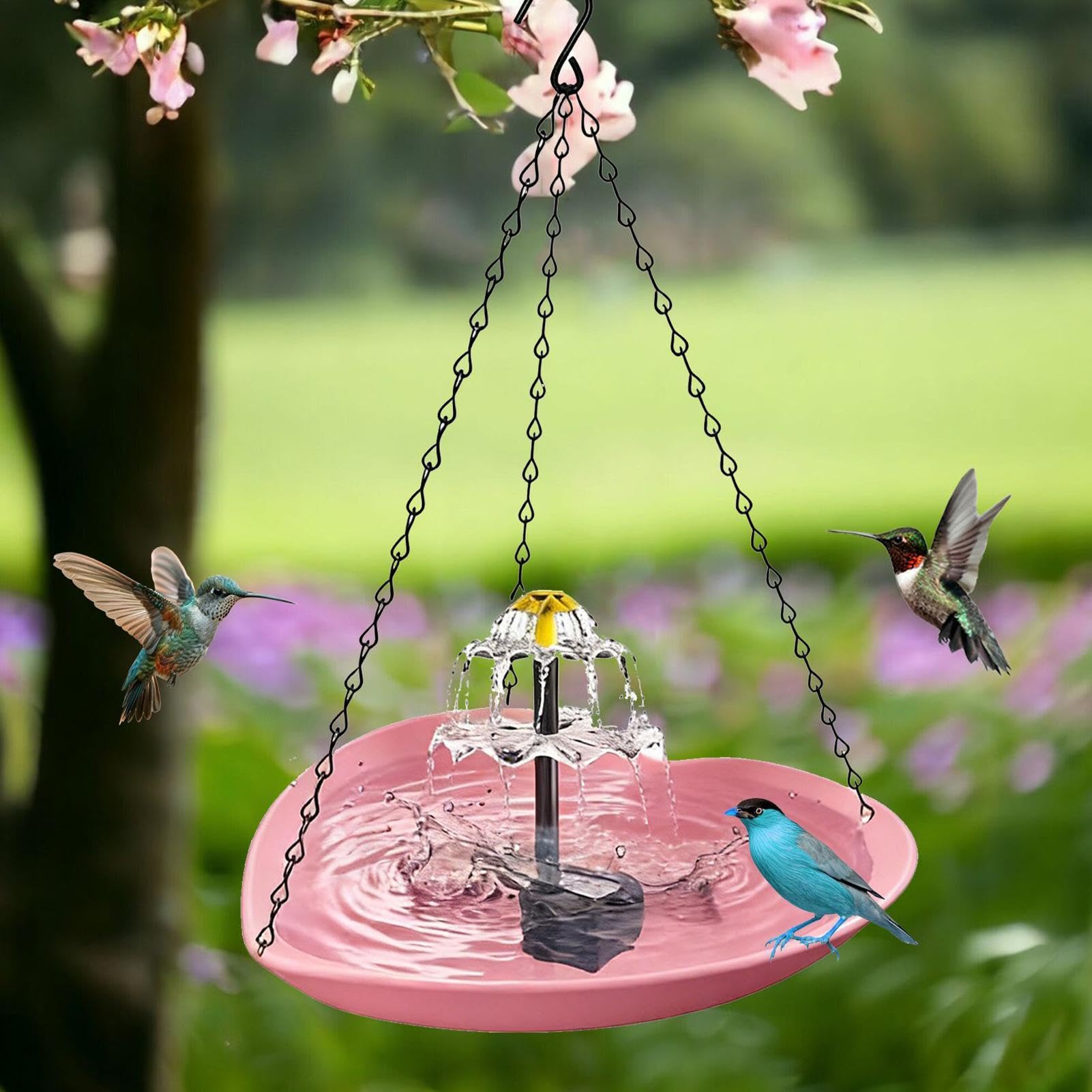 Baignoires pour oiseaux d'extérieur Forme cœur, résistant aux intempéries | Fontaine pour jardin avec bain d'oiseau Pour moineaux, perruches, inséparables, conures, calopsittes, pinsons, jardins,