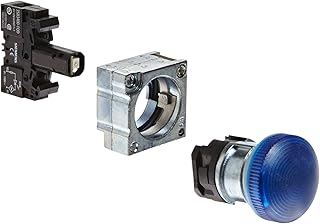 Siemens 3SB36 48-6BA50 Indicator Light, Integrated LED, Concentric Rings, Blue, 110VAC Lamp Voltage