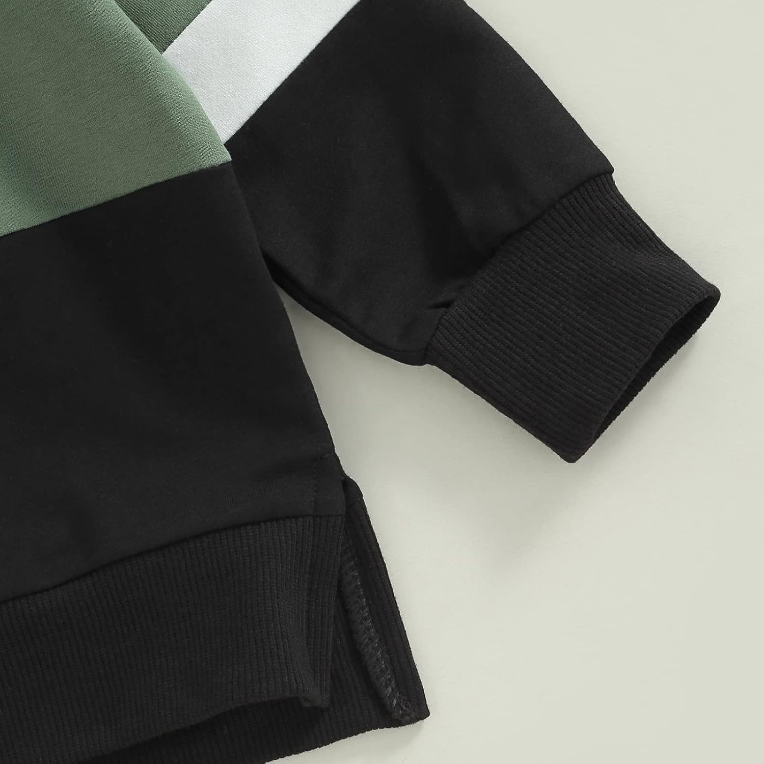 Noubeau Toddler Baby Girl Boy Clothes Long Sleeve Hoodie Zip Sweatshirts Pullover Tops+Casual Pants Set Fall Winter Outfit Green 3-6 Months image 3 of 6 B0B6TW4SZV