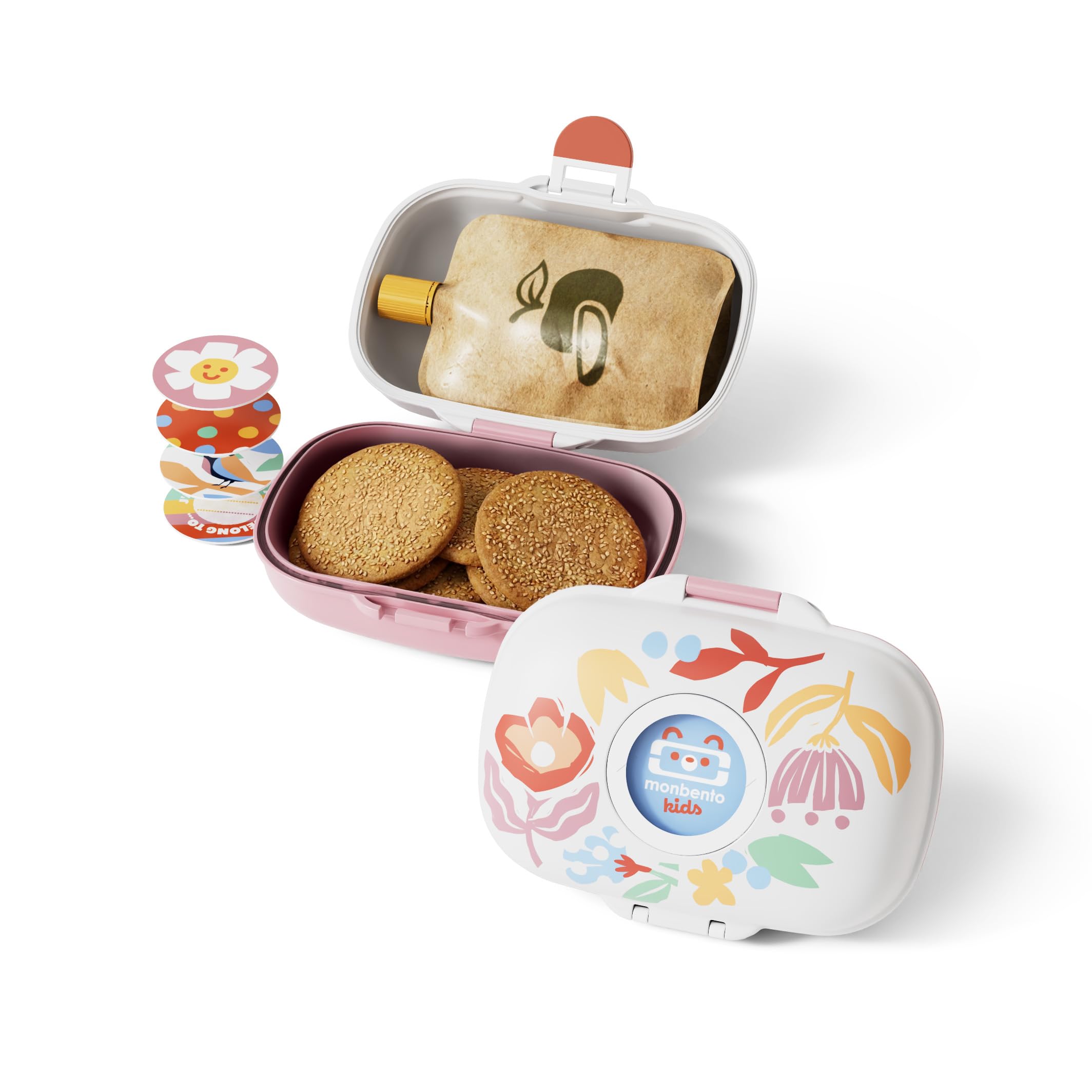 monbento - Boite a Gouter Enfant Gram Graphic Papercut - Sans BPA Ideale pour Ecole - Pique-​nique - Vacances - Boite à Snack pour Garçon et Fille - Personnalisable et Résistante