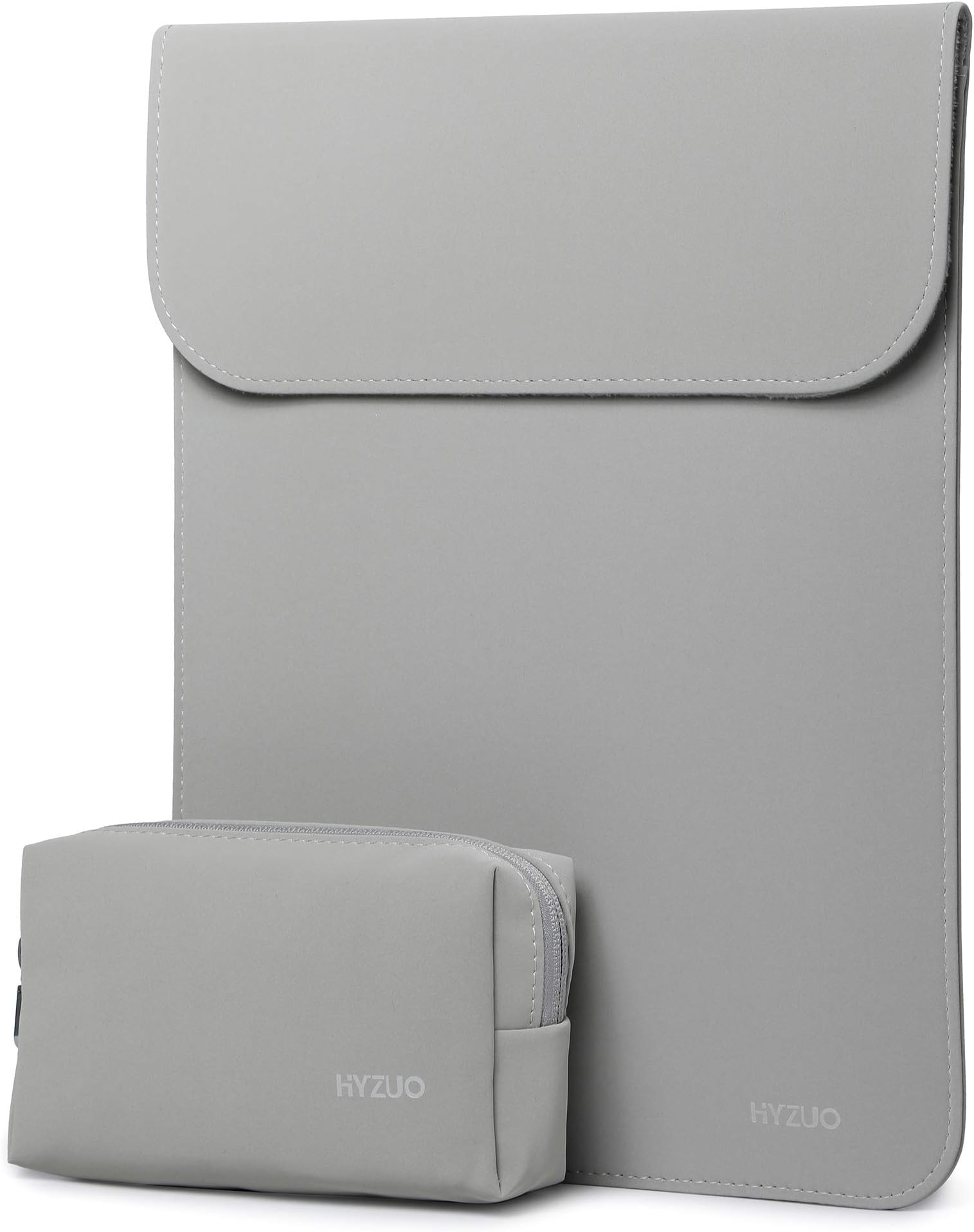 HYZUO 15-16 Inch Laptop Sleeve Case Compatible with 2019 MacBook Pro 16 A2141/ Surface Laptop 3 15 Inch/Dell XPS 15/2012-2015 Old MacBook Pro Retina 15 A1398, Light Gray