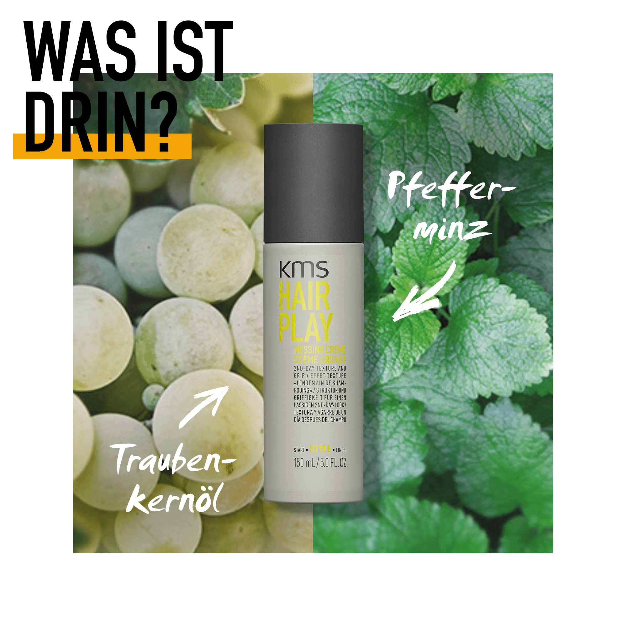 KMS HAIRPLAY Messing Creme für "2nd-Day-Look" und Griffigkeit, 150 ml