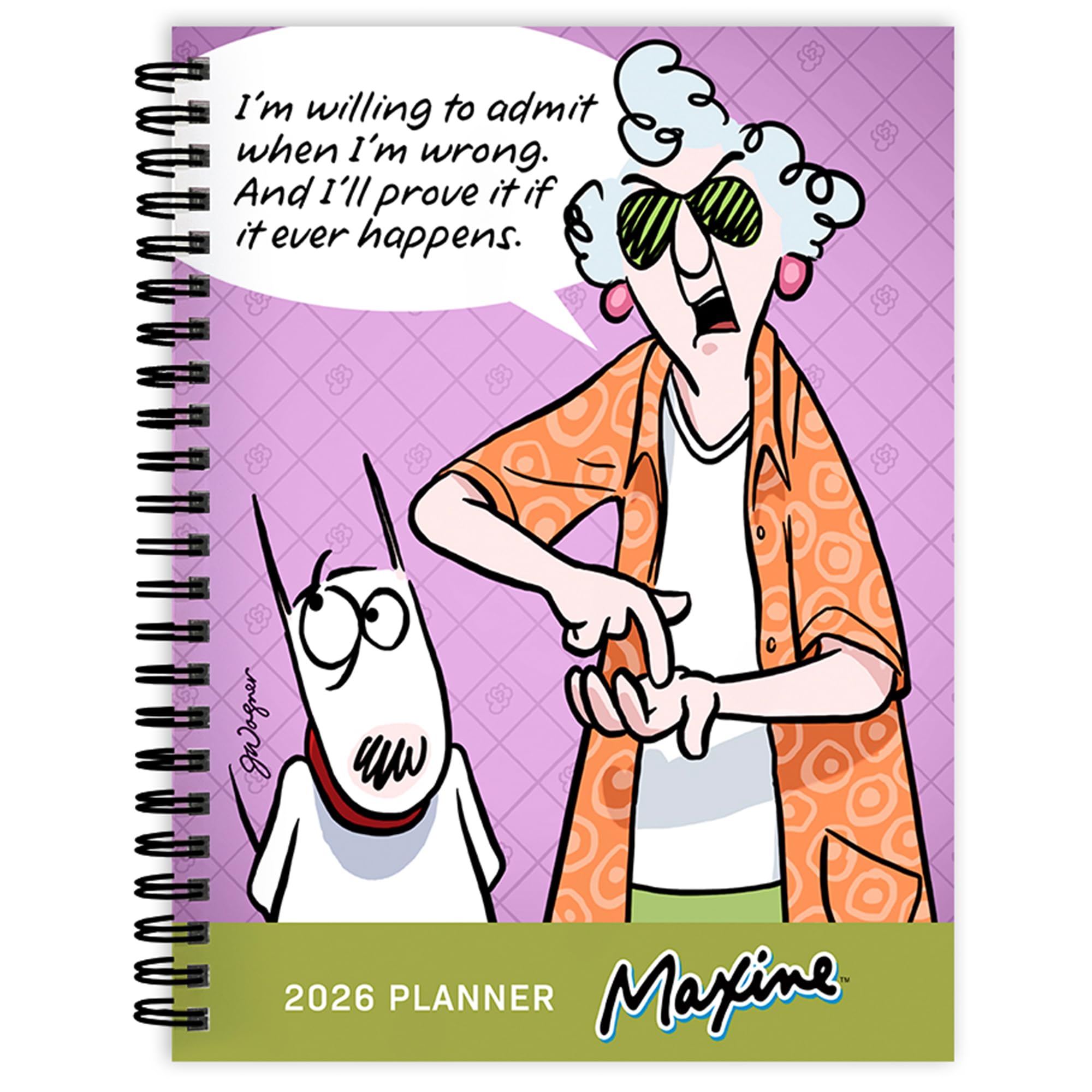 TF Publishing 2026 Maxine Medium Weekly Monthly Planner with 12-Month Calendar Grid, Goals and Task Trackers - Weekly Schedule Planner w/Priority List Section and Stickers - 6.5in x 8in